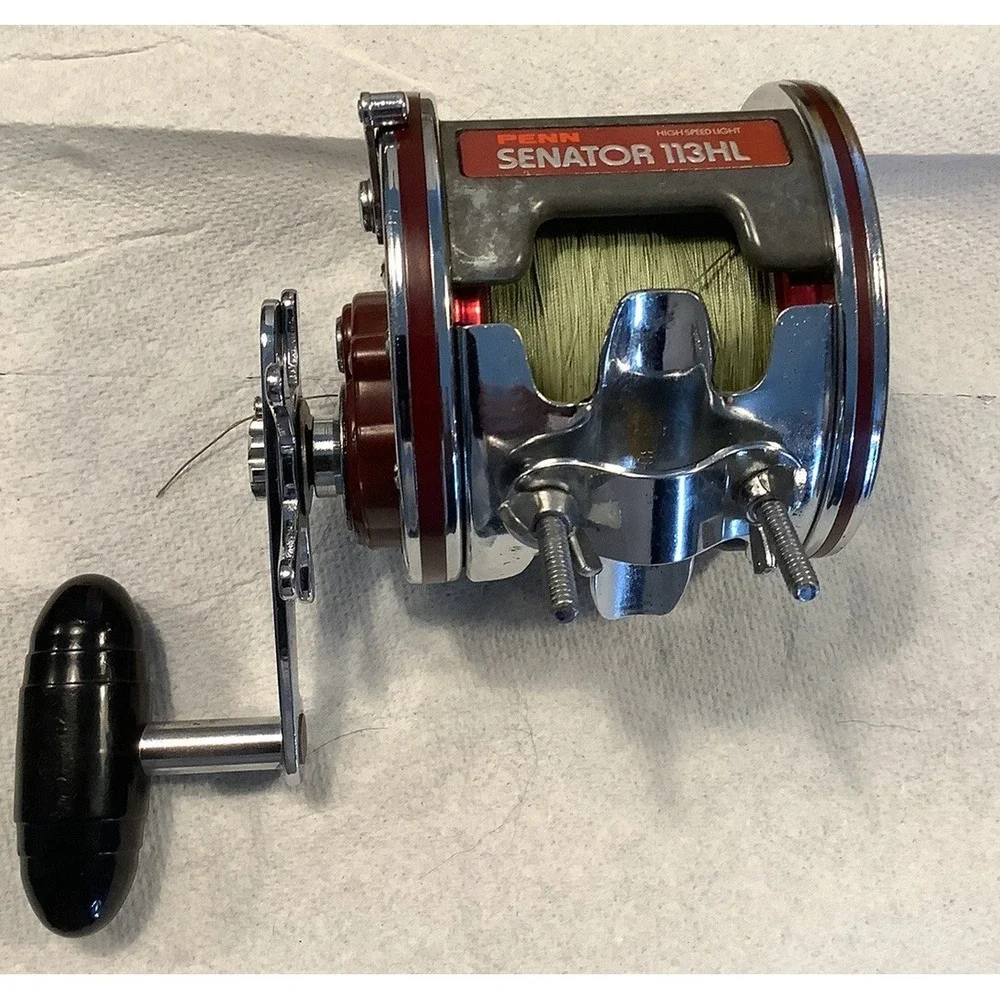 VINTAGE PENN SPECIAL SENATOR 113HL 4/0 50TH ANNIVERSARY FISHING REEL SWEEEEET